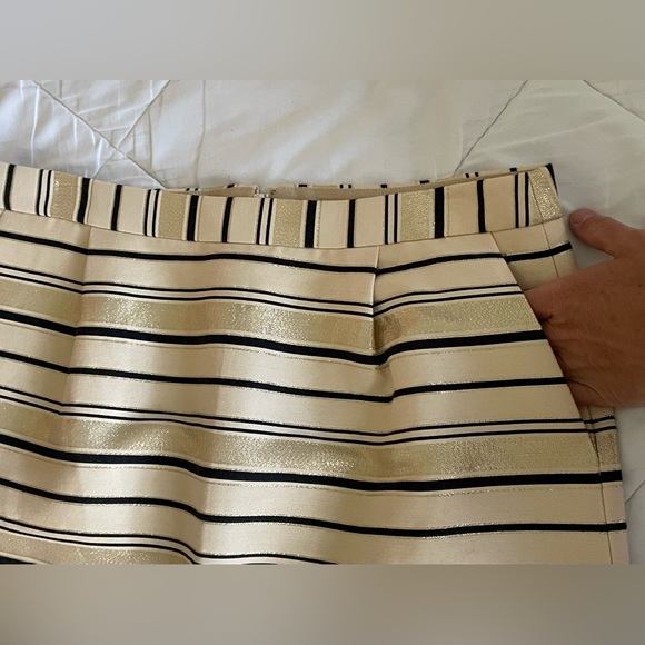 J crew metallic stripe skirt, size 6 - Picture 2 of 5